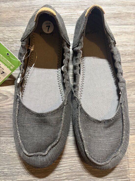 Sanuk Shoes - Sanuk Elle V Eight Shoes Flats Size 7 38 Slip On Charcoal Gray Vegan Yoga NEW